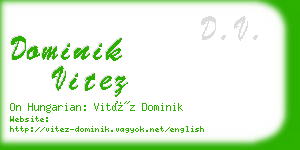 dominik vitez business card